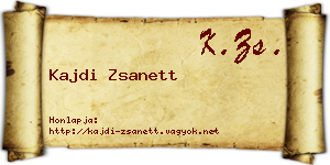 Kajdi Zsanett névjegykártya